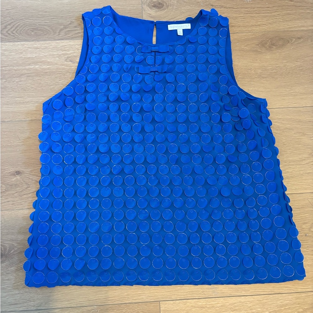 RSVP by Talbots blue sleeveless top, size large petite